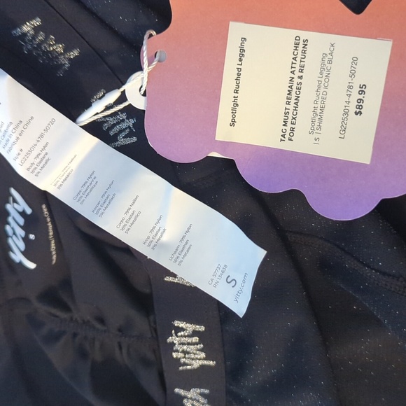 NWT Black Ruched Yitty Leggings - Picture 5 of 5